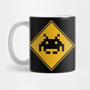 Invader 01 Silhouette Road Sign Mug